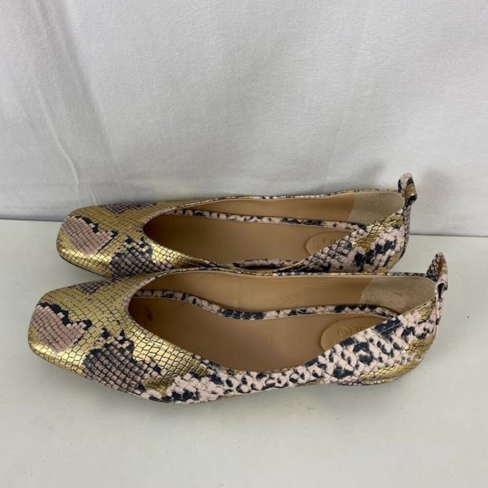 Frank Sarto Snake‎ Skin Style Ballet Flats Women's 11M.
